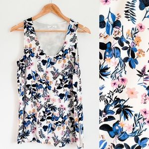 Camber and Grace (RW&Co) pink blue blouse top Sz. M